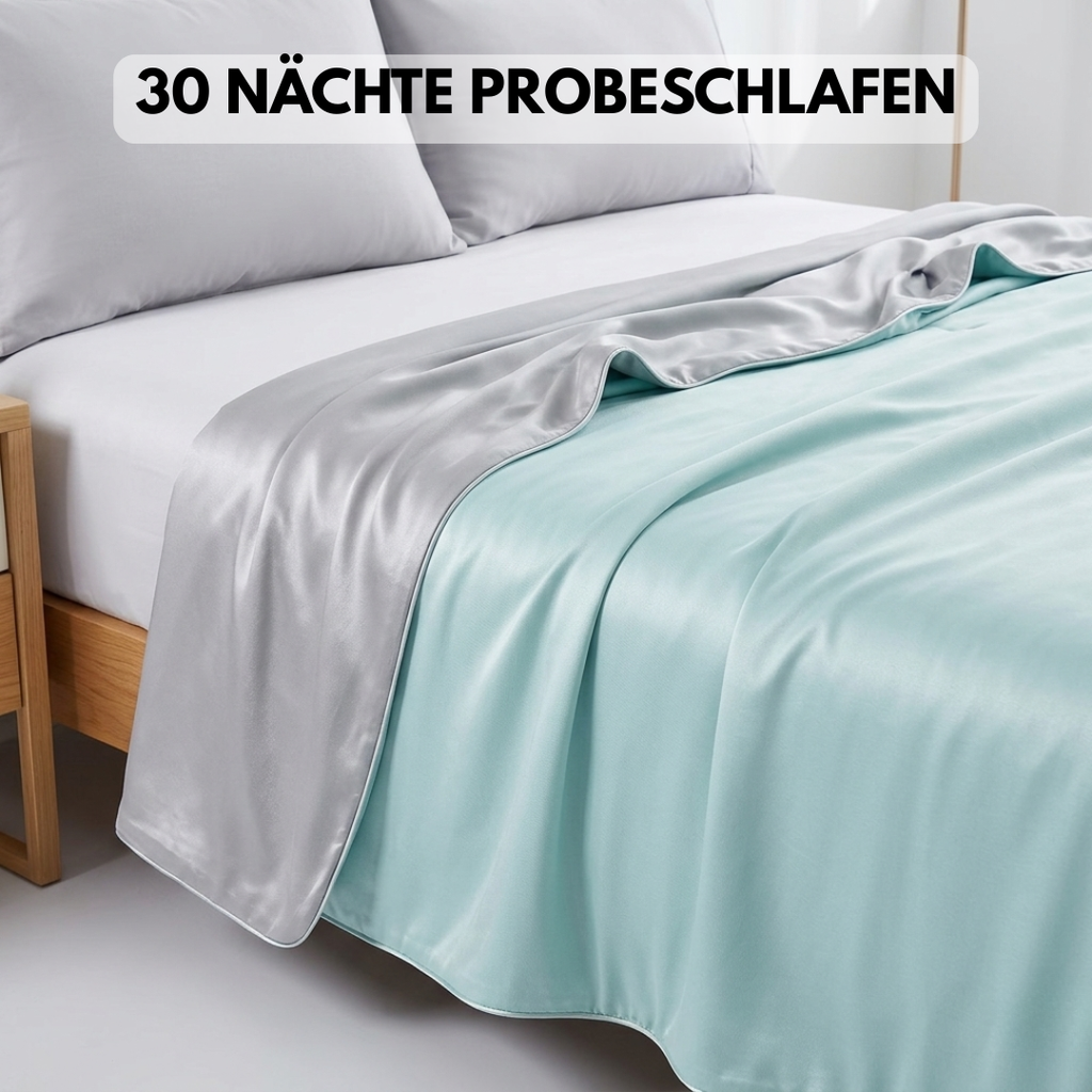 Kühlklar Decke™ - Die kühlende Sommerdecke für erholsame Nächte ohne Hitzestau.