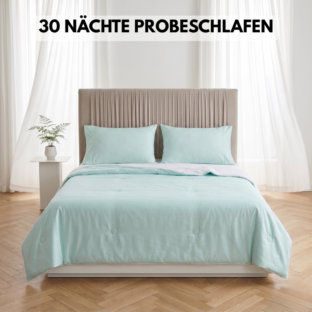 Kühlklar Decke™ - Die kühlende Sommerdecke für erholsame Nächte ohne Hitzestau.