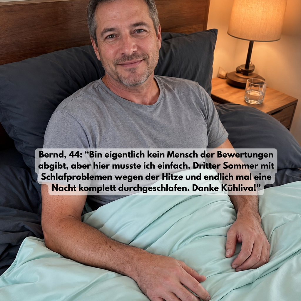 Kühlklar Decke™ - Die kühlende Sommerdecke für erholsame Nächte ohne Hitzestau.